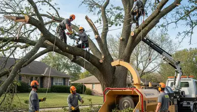 Chicago, IL arborists responding to emergency tree removal after storm damage