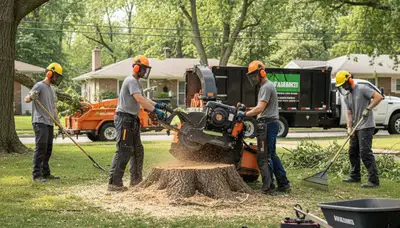 Chicago, IL stump removal service by Arbor Chicago Tree Removal for safe, thorough stump extraction