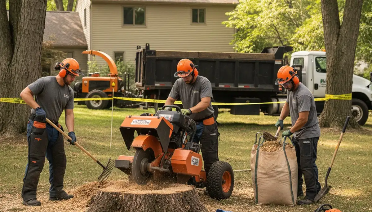 Chicago, IL stump removal service by Arbor Chicago Tree Removal for safe, thorough stump extraction