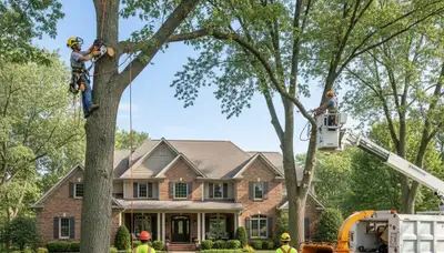 Chicago, IL tree service crew providing safe tree removal for residential and commercial properties