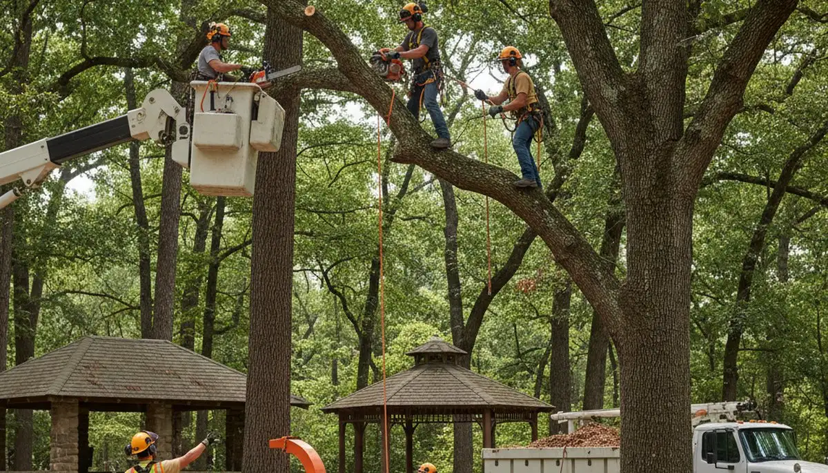 Chicago, IL tree service crew removing a tree for safe residential property care
