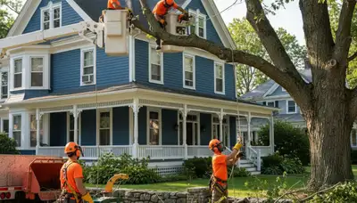 Chicago, IL tree service crew handling safe tree removal for Arbor Chicago Tree Removal