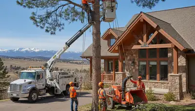 Chicago, IL tree service crew removing a tree for safe residential property care