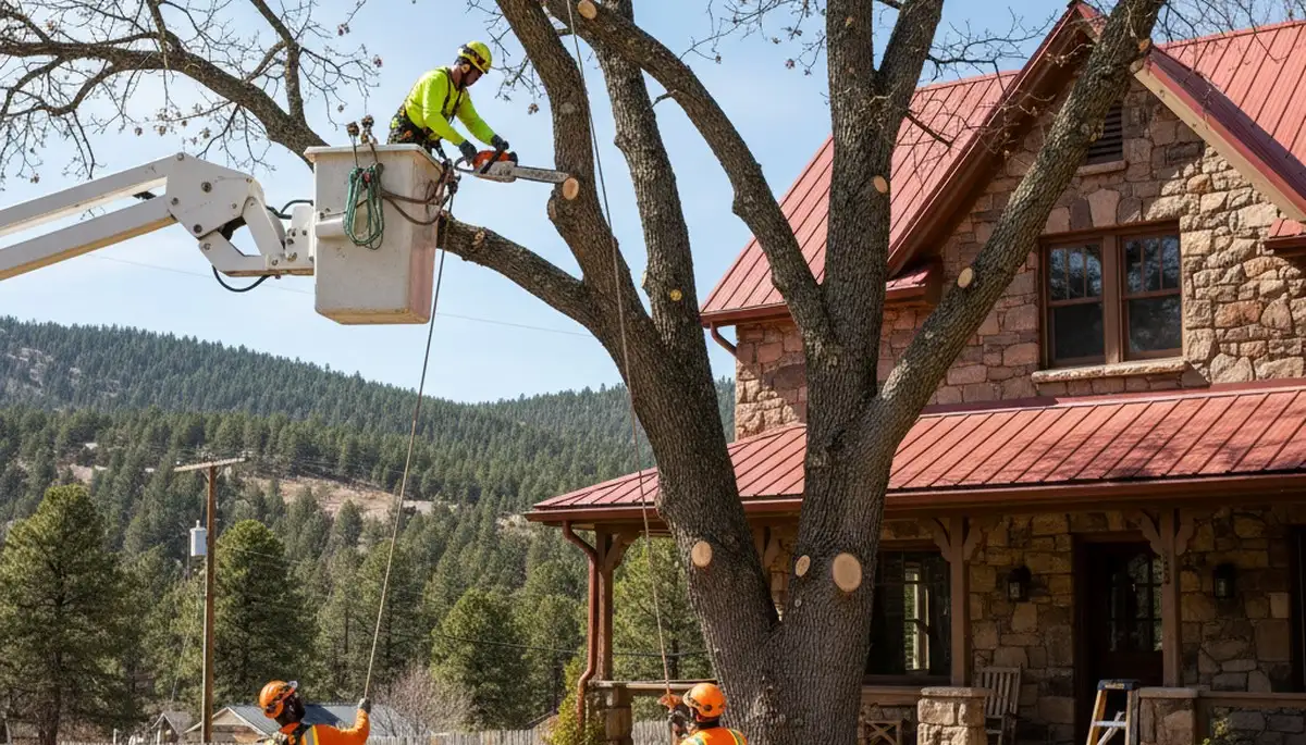 Chicago, IL tree service team removing a tree for safe residential property maintenance