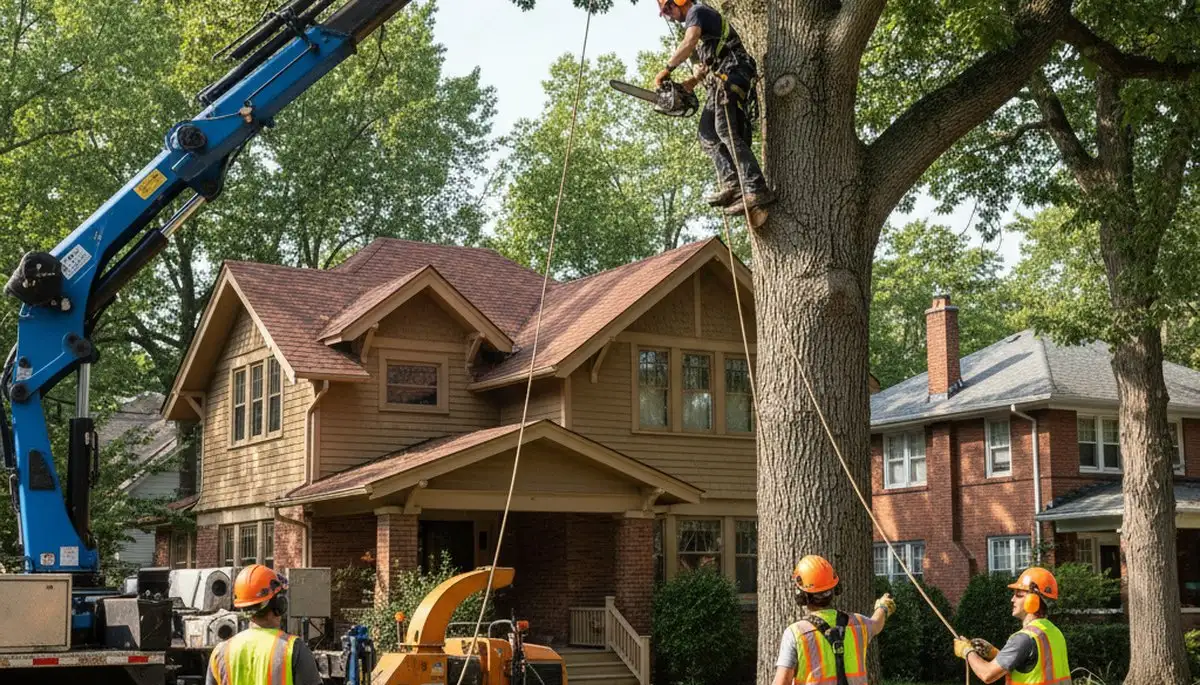 Chicago, IL tree service crew providing professional tree removal and arborist services