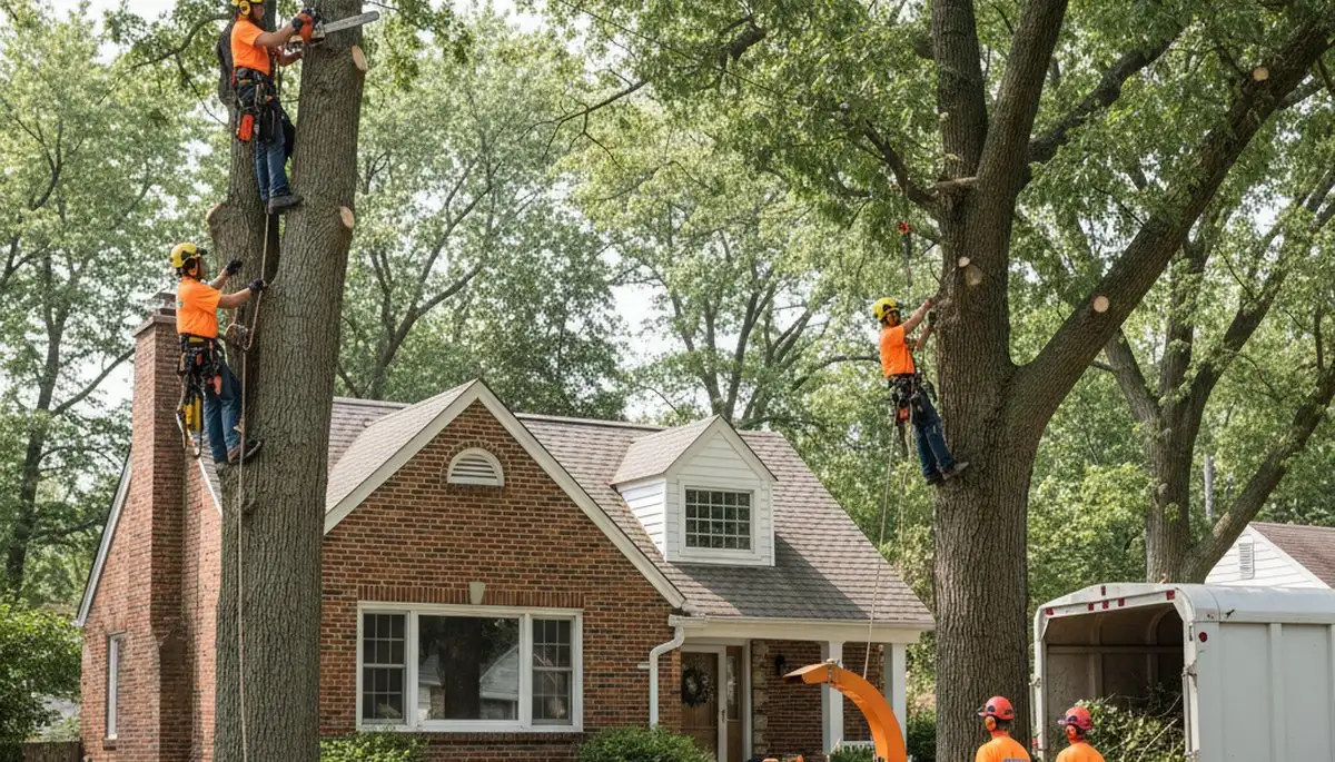 Chicago, IL tree service crew providing professional tree removal for residential properties