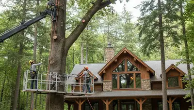 Chicago, IL tree service crew providing professional tree removal and trimming for local properties