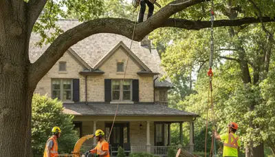 Tree service crew in Chicago, IL providing professional tree removal and arborist care